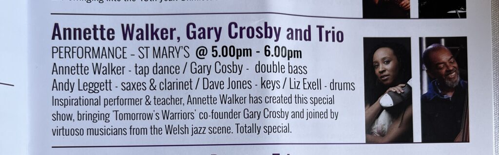 Annette Walker, Gary Crosby - Brecon Jazz Festival 2023 listing