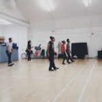 Annette Walker teaching tap dance class at Colombo Centre, SE1