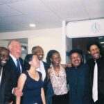 Backstage at Turned On Tap, 2005 with, L to R, Junior Laniyan, Bruce Forsyth, Diane Hampstead, Stephen Clark of the Clark Brothers, Dormeshia Sumbry-Edwards, Will Gaines and Jason Samuels Smith